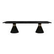 console table with stools Tov Furniture Dining Tables Black