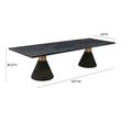 console table with stools Tov Furniture Dining Tables Black