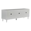 tv console with display cabinet Tov Furniture Console Tables White