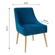 velvet swivel arm chair Tov Furniture Dining Chairs Chairs Navy