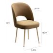 gold accent chair with ottoman Tov Furniture Dining Chairs Cognac