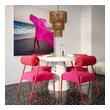 grey upholstered dining chair Tov Furniture Dining Chairs Pink
