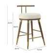 counter stools with backs leather Tov Furniture Stools Cream