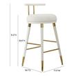high back kitchen stools Tov Furniture Stools White