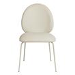 tan leather occasional chair Tov Furniture Dining Chairs Cream