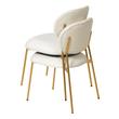 velvet dining chairs with gold legs Tov Furniture Dining Chairs Cream