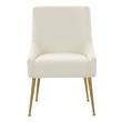 blue leather arm chairs Tov Furniture Dining Chairs Cream
