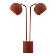 pedestal nightstand Tov Furniture Table Lamps Red Terracotta