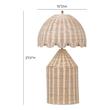 tall narrow bedside table Tov Furniture Table Lamps Natural