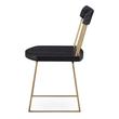 comfortable chaise lounge Tov Furniture Dining Chairs Chairs Matte Black with Brush Brass