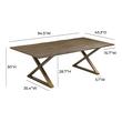 8 people dining table Tov Furniture Dining Tables Brass,Brown