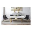 marble black dining table Tov Furniture Dining Tables White