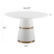 round 4 person dining table Tov Furniture Dining Tables White