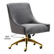 leather wingback accent chair Tov Furniture Accent Chairs Chairs Grey