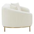 sofa leather modern Tov Furniture Loveseats Cream