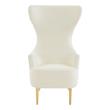 modern leather chair and ottoman Tov Furniture Accent Chairs Cream
