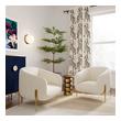 reading chair and table Tov Furniture Accent Chairs Cream