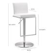 gray counter height bar stools Tov Furniture Stools White