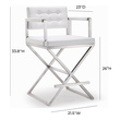 leather swivel bar stools with backs Tov Furniture Stools White