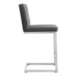 black leather counter height stools Tov Furniture Stools Grey