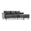 mid century couch with chaise Tov Furniture Sectionals Grey