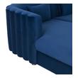 left facing leather sectional Tov Furniture Sectionals Navy