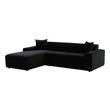 sectional and sofa in living room Tov Furniture Sectionals Black