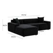 sectional and sofa in living room Tov Furniture Sectionals Black