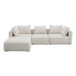large leather sectional modern Tov Furniture Sectionals Cream