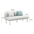 contemporary chaise sofa Tov Furniture Loveseats Light Grey
