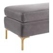 accent wood stool Tov Furniture Benches Grey