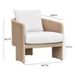 wing back velvet chair Tov Furniture Cream