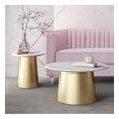 black metal and glass side table Tov Furniture Side Tables Gold,White Marble