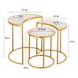 black glass bedside table Tov Furniture Side Tables Accent Tables Gold