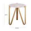 tall narrow table Tov Furniture Side Tables Gold,White