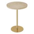 dark brown side table Tov Furniture Side Tables Gold,Natural Stone
