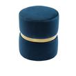 cushioned storage bench with back Tov Furniture Ottomans Navy