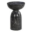 small glass console table Tov Furniture Side Tables Black