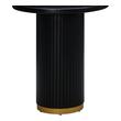 black pedestal coffee table Tov Furniture Console Tables Black