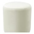 accent chair white and wood Tov Furniture Ottomans Cream