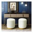 accent chair white and wood Tov Furniture Ottomans Cream