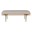 white upholstered bench with storage Tov Furniture Benches Off-White