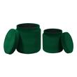 upholstered bench with back and storage Tov Furniture Ottomans Green