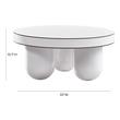 gold leaf coffee table Tov Furniture Coffee Tables White