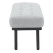 upholstered accent bench Tov Furniture Benches Grey