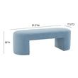 long bench with shelf Tov Furniture Benches Light Blue
