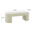 upholstered ottoman with skirt Tov Furniture Benches Cream