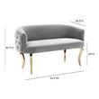small sectional couch with bed Tov Furniture Loveseats Grey