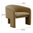 contemporary chair with ottoman Tov Furniture Accent Chairs Cognac