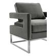white high back accent chair Tov Furniture Accent Chairs Grey